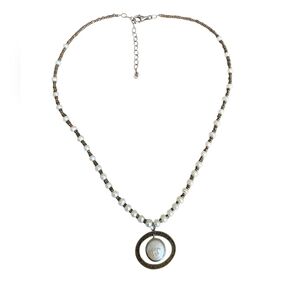 Silpada Go Coastal Genuine Freshwater Pearl, Brass, & Sterling Silver Necklace